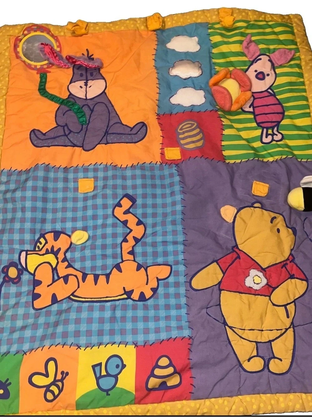Vintage Winnie The Pooh Baby Tummy Time Play Mat Complete Rare Y2K 90s